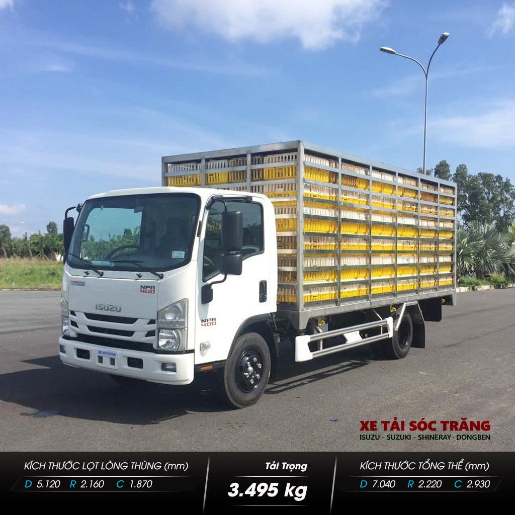 Isuzu NPR400 (NPR85KE5) 3.4 Tấn – Chở Gia Cầm