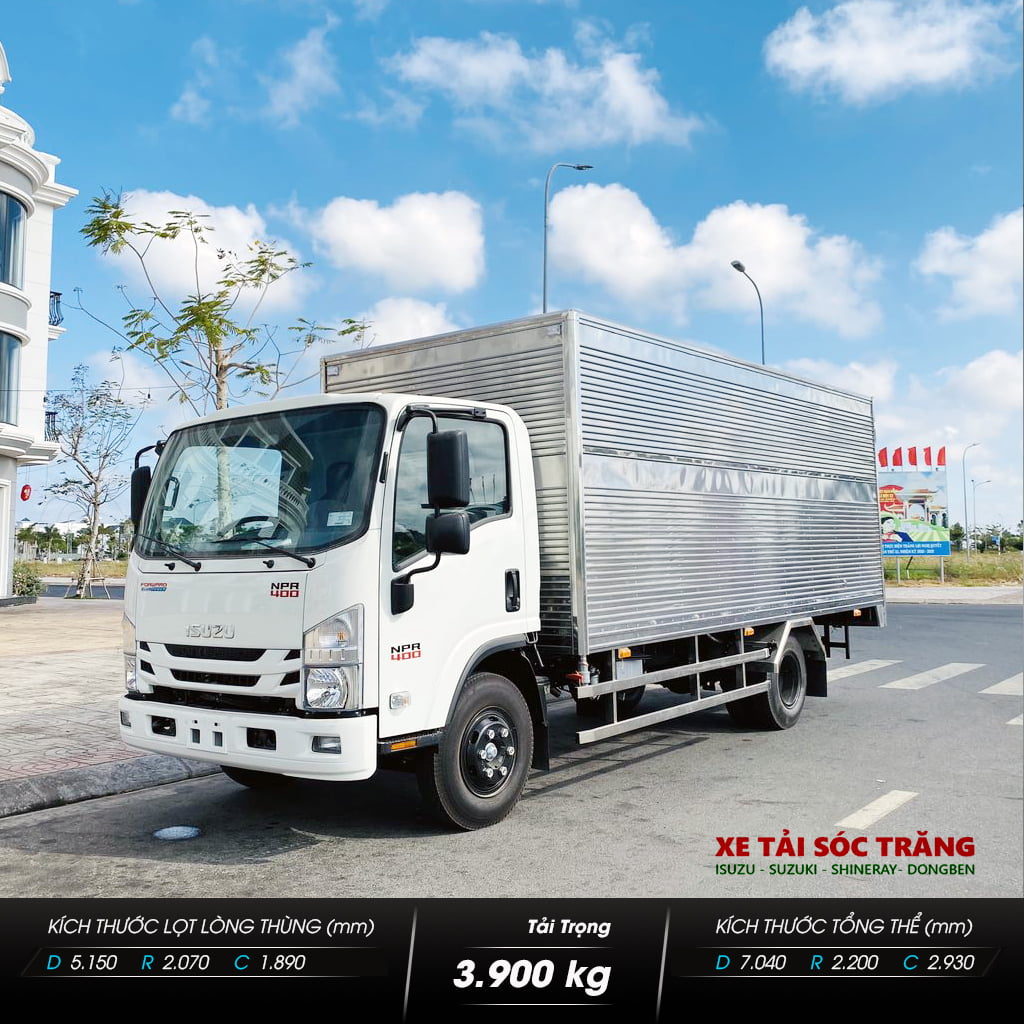Isuzu NPR400 (NPR85KE5) 3.9 Tấn – Thùng Kín