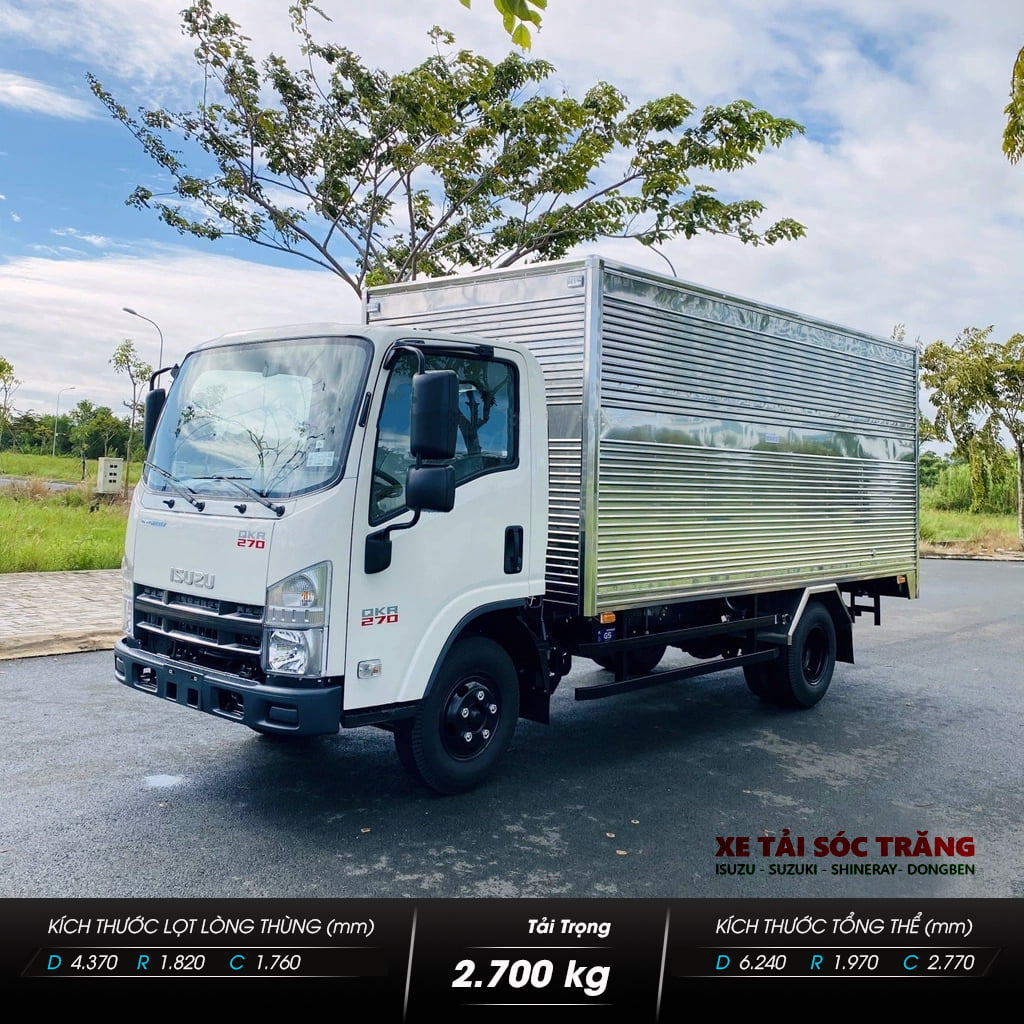 Isuzu QKR270 Đầu Vuông – Thùng Kín – 2.7 Tấn