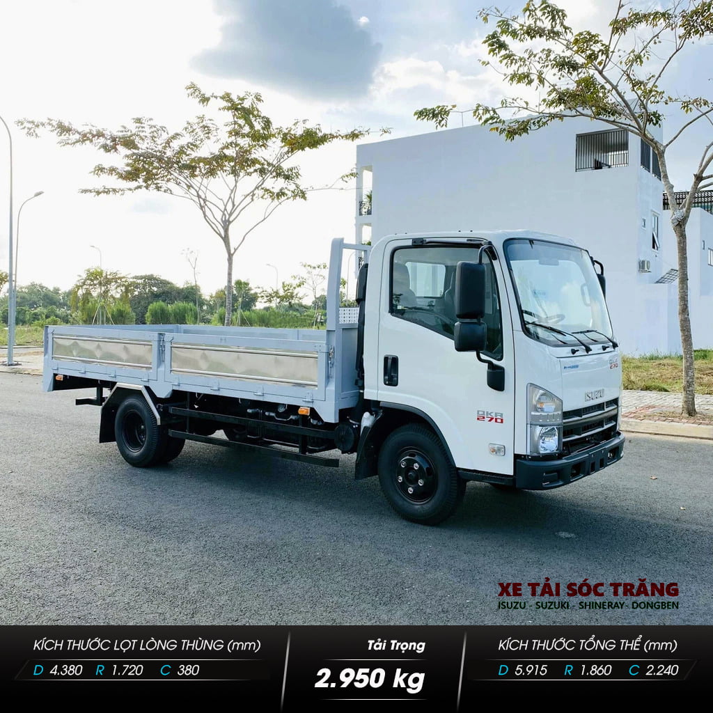 Isuzu QKR270 Đầu Vuông – Thùng Lửng 3 Tấn