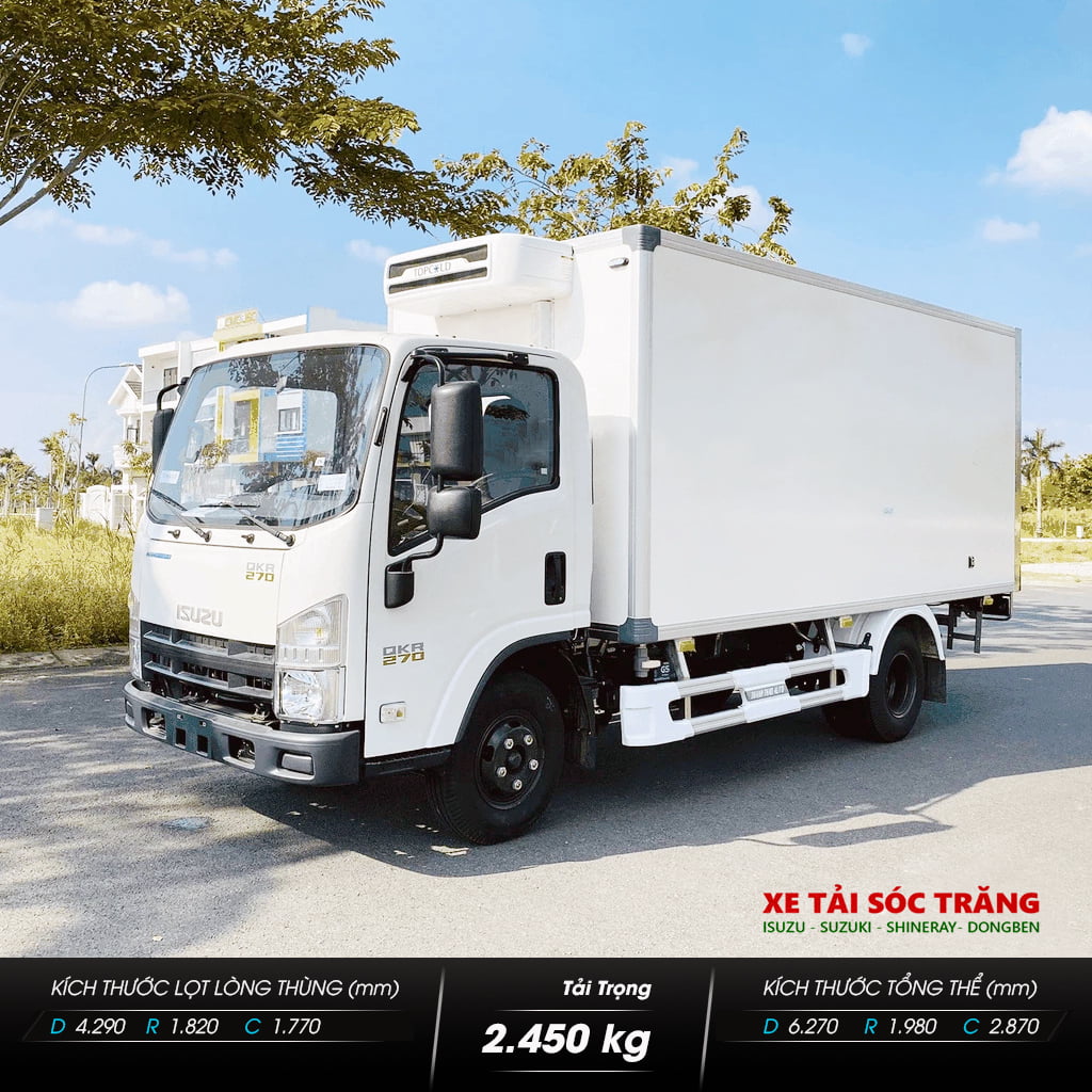 Isuzu QKR270 Đầu Vuông – Thùng Đông Lạnh – 2.4 Tấn